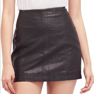 Free People leather Skirt NWT